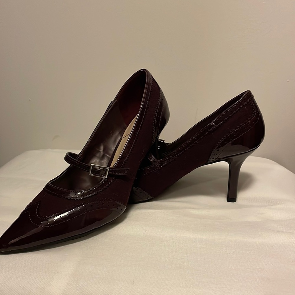 Dana Buchman plum color heels/pumps. Size 8.5. New without tags/original box.